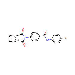 O=C(Nc1ccc(Br)cc1)c1ccc(N2C(=O)[C@H]3[C@H]4C=C[C@H](C4)[C@H]3C2=O)cc1 ZINC000009438741