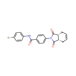 O=C(Nc1ccc(Br)cc1)c1ccc(N2C(=O)[C@H]3CC=CC[C@H]3C2=O)cc1 ZINC000013153622