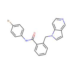 O=C(Nc1ccc(Br)cc1)c1ccccc1Cn1ccc2cnccc21 ZINC000028571127