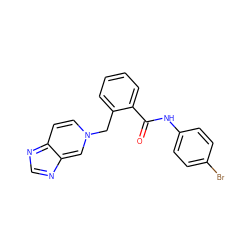 O=C(Nc1ccc(Br)cc1)c1ccccc1Cn1ccc2ncnc-2c1 ZINC000100062190