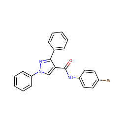 O=C(Nc1ccc(Br)cc1)c1cn(-c2ccccc2)nc1-c1ccccc1 ZINC000001179151