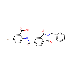 O=C(Nc1ccc(Br)cc1C(=O)O)c1ccc2c(c1)C(=O)N(Cc1ccccc1)C2=O ZINC000008584286