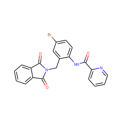 O=C(Nc1ccc(Br)cc1CN1C(=O)c2ccccc2C1=O)c1ccccn1 ZINC000013584930