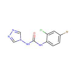 O=C(Nc1ccc(Br)cc1Cl)Nn1cnnc1 ZINC000000621606