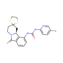 O=C(Nc1ccc(Br)cn1)Nc1cccc2c1[C@@H]1CC3(CCN1C2=O)SCCS3 ZINC000118086635