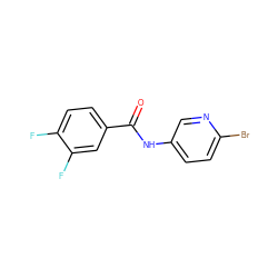 O=C(Nc1ccc(Br)nc1)c1ccc(F)c(F)c1 ZINC000062194006