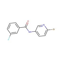 O=C(Nc1ccc(Br)nc1)c1cccc(F)c1 ZINC000062193912