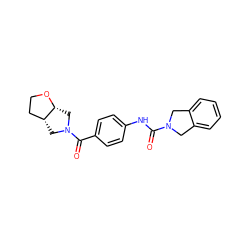 O=C(Nc1ccc(C(=O)N2C[C@@H]3CCO[C@@H]3C2)cc1)N1Cc2ccccc2C1 ZINC000166791683