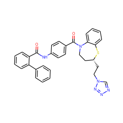 O=C(Nc1ccc(C(=O)N2CC[C@@H](CCn3cnnn3)Sc3ccccc32)cc1)c1ccccc1-c1ccccc1 ZINC000027325032