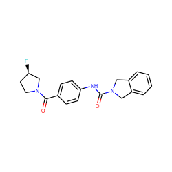 O=C(Nc1ccc(C(=O)N2CC[C@@H](F)C2)cc1)N1Cc2ccccc2C1 ZINC000166220603