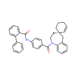 O=C(Nc1ccc(C(=O)N2CC[C@]3(C=CCCC3)Cc3ccccc32)cc1)c1ccccc1-c1ccccc1 ZINC000026744012