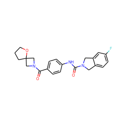 O=C(Nc1ccc(C(=O)N2CC3(CCCO3)C2)cc1)N1Cc2ccc(F)cc2C1 ZINC000166505809