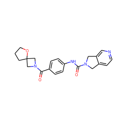 O=C(Nc1ccc(C(=O)N2CC3(CCCO3)C2)cc1)N1Cc2ccncc2C1 ZINC000165783858