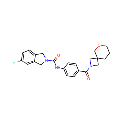 O=C(Nc1ccc(C(=O)N2CC3(CCCOC3)C2)cc1)N1Cc2ccc(F)cc2C1 ZINC000166876499