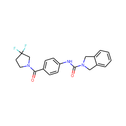 O=C(Nc1ccc(C(=O)N2CCC(F)(F)C2)cc1)N1Cc2ccccc2C1 ZINC000166726099