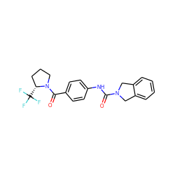 O=C(Nc1ccc(C(=O)N2CCC[C@H]2C(F)(F)F)cc1)N1Cc2ccccc2C1 ZINC000166288487