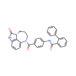 O=C(Nc1ccc(C(=O)N2CCC[C@H]3C(=O)Nc4cccc2c43)cc1)c1ccccc1-c1ccccc1 ZINC000013487952