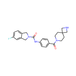 O=C(Nc1ccc(C(=O)N2CCC3(CC2)CNC3)cc1)N1Cc2ccc(F)cc2C1 ZINC000167013314