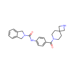 O=C(Nc1ccc(C(=O)N2CCC3(CC2)CNC3)cc1)N1Cc2ccccc2C1 ZINC000165833104