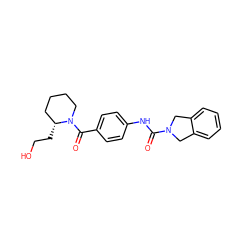 O=C(Nc1ccc(C(=O)N2CCCC[C@H]2CCO)cc1)N1Cc2ccccc2C1 ZINC000167110604