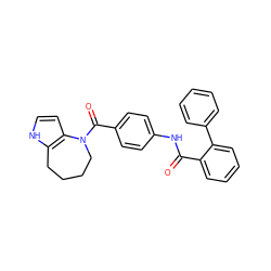 O=C(Nc1ccc(C(=O)N2CCCCc3[nH]ccc32)cc1)c1ccccc1-c1ccccc1 ZINC000013532163