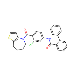 O=C(Nc1ccc(C(=O)N2CCCCc3sccc32)c(Cl)c1)c1ccccc1-c1ccccc1 ZINC000027760157