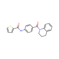 O=C(Nc1ccc(C(=O)N2CCCc3ccccc32)cc1)c1cccs1 ZINC000004810732