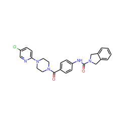 O=C(Nc1ccc(C(=O)N2CCN(c3ccc(Cl)cn3)CC2)cc1)N1Cc2ccccc2C1 ZINC000166681355