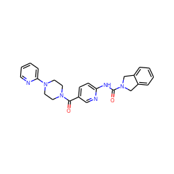 O=C(Nc1ccc(C(=O)N2CCN(c3ccccn3)CC2)cn1)N1Cc2ccccc2C1 ZINC000166684442