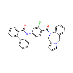 O=C(Nc1ccc(C(=O)N2Cc3cccn3Cc3ccccc32)c(Cl)c1)c1ccccc1-c1ccccc1 ZINC000001547794