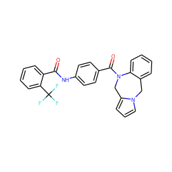 O=C(Nc1ccc(C(=O)N2Cc3cccn3Cc3ccccc32)cc1)c1ccccc1C(F)(F)F ZINC000013534512