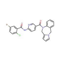 O=C(Nc1ccc(C(=O)N2Cc3cccn3Cc3ccccc32)cn1)c1cc(Br)ccc1Cl ZINC000029468347