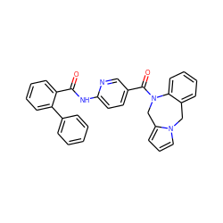 O=C(Nc1ccc(C(=O)N2Cc3cccn3Cc3ccccc32)cn1)c1ccccc1-c1ccccc1 ZINC000029463084