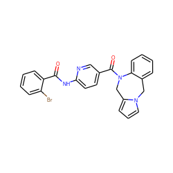 O=C(Nc1ccc(C(=O)N2Cc3cccn3Cc3ccccc32)cn1)c1ccccc1Br ZINC000000838558