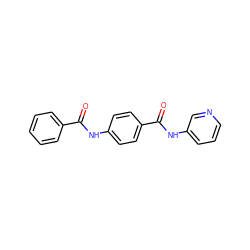 O=C(Nc1ccc(C(=O)Nc2cccnc2)cc1)c1ccccc1 ZINC000010343561