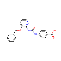 O=C(Nc1ccc(C(=O)O)cc1)Nc1ncccc1OCc1ccccc1 ZINC000013680227