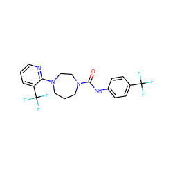 O=C(Nc1ccc(C(F)(F)F)cc1)N1CCCN(c2ncccc2C(F)(F)F)CC1 ZINC000013612007