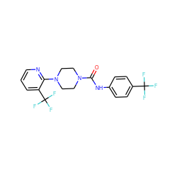 O=C(Nc1ccc(C(F)(F)F)cc1)N1CCN(c2ncccc2C(F)(F)F)CC1 ZINC000013611982