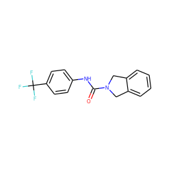 O=C(Nc1ccc(C(F)(F)F)cc1)N1Cc2ccccc2C1 ZINC000106252357