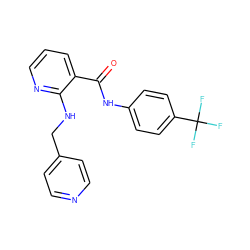 O=C(Nc1ccc(C(F)(F)F)cc1)c1cccnc1NCc1ccncc1 ZINC000028957093