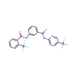 O=C(Nc1ccc(C(F)(F)F)cn1)c1cccc(NC(=O)c2ccccc2C(F)(F)F)c1 ZINC000043207822