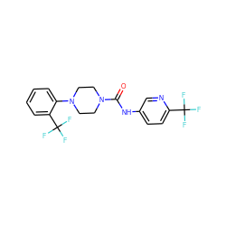 O=C(Nc1ccc(C(F)(F)F)nc1)N1CCN(c2ccccc2C(F)(F)F)CC1 ZINC000028115614