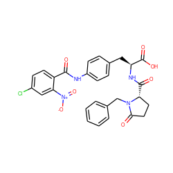 O=C(Nc1ccc(C[C@H](NC(=O)[C@@H]2CCC(=O)N2Cc2ccccc2)C(=O)O)cc1)c1ccc(Cl)cc1[N+](=O)[O-] ZINC000027854504