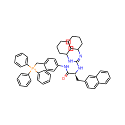 O=C(Nc1ccc(C[P+](c2ccccc2)(c2ccccc2)c2ccccc2)cc1)[C@H](Cc1ccc2ccccc2c1)N/C(=N/C1CCCCC1)NC1CCCCC1 ZINC000095539980