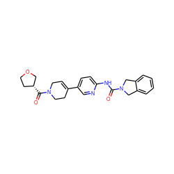 O=C(Nc1ccc(C2=CCN(C(=O)[C@@H]3CCOC3)CC2)cn1)N1Cc2ccccc2C1 ZINC000166018359