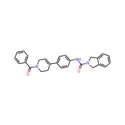 O=C(Nc1ccc(C2=CCN(C(=O)c3ccccc3)CC2)cc1)N1Cc2ccccc2C1 ZINC000166454590