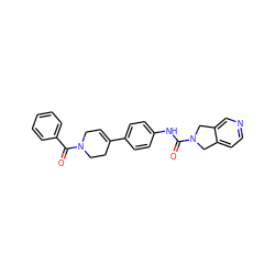 O=C(Nc1ccc(C2=CCN(C(=O)c3ccccc3)CC2)cc1)N1Cc2ccncc2C1 ZINC000166035523