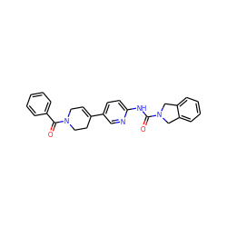 O=C(Nc1ccc(C2=CCN(C(=O)c3ccccc3)CC2)cn1)N1Cc2ccccc2C1 ZINC000166970631