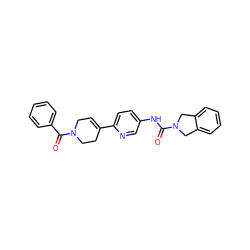 O=C(Nc1ccc(C2=CCN(C(=O)c3ccccc3)CC2)nc1)N1Cc2ccccc2C1 ZINC000167269653