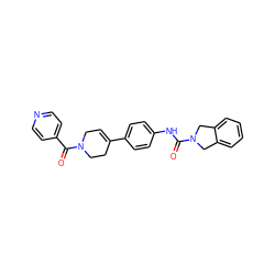 O=C(Nc1ccc(C2=CCN(C(=O)c3ccncc3)CC2)cc1)N1Cc2ccccc2C1 ZINC000165527406